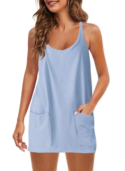 Women's Sleeveless Vest and Capri Pants Set